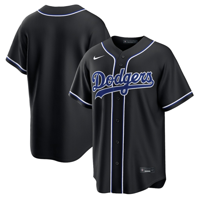 Men's Los Angeles Dodgers Blank 2026 Fashion Replica Black Out Stitched Baseball Jersey